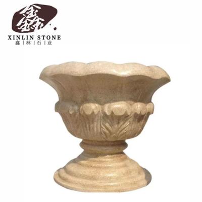 China Modern City Center Park Garden Stone Flowerpot For Garden Statue Stone Carving Stone Figure G602 G603 G654 White Black Gray Granite for sale