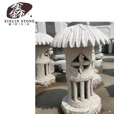 China Japanese Garden Decor Lamp Modern Natural Outdoor Marble Sculpture Hand Carved Stone Lanterns G602 G603 G654 White Black Gray Granite for sale