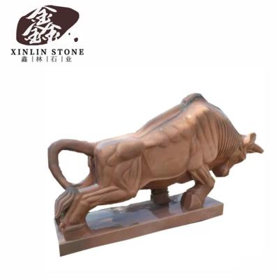 China Modern Stone Life Size Gray Black Stone Figure G602 G603 G654 Garden Granite Statue Bull Statue Black White Gray Granite for sale