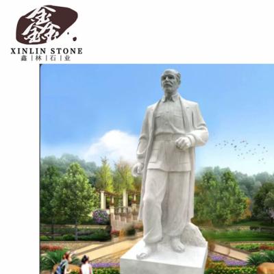 China Modern Life Size Natural Sculpture G602 G603 G654 Stone Garden Statue Norman Bethune White Black Gray Granite for sale