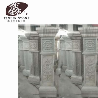 China Modern beige beige stone column pergola stone garden column column stone marble stone roman design for sale