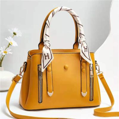 China Fashion Double Zipper Decorated Women Handbags Female Fashionable Simple Shoulder Bag Ladies Handbag With Strap for sale