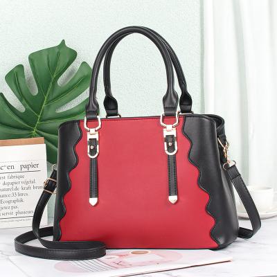 China Fashion Cheap Multi Color Ladies Handbag Vintage PU Leather Woman Handbag Large Single Tote Bag for sale