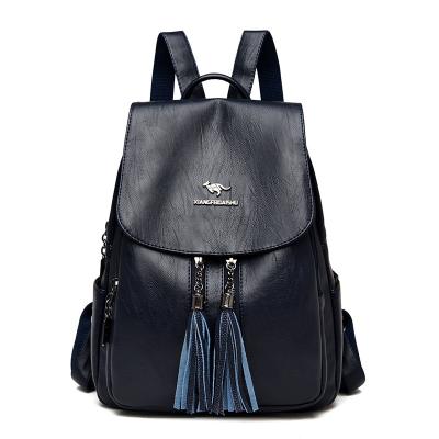 China Portable Durable Leather Chain Bag Women Custom Rucksack Backpack For Girls for sale