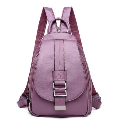 China Portable Leather Backpack For Woman Girls Double Strap Fashionable Backpack 2022 for sale