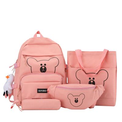 China Large Capacity Portable Student Bags Set For Teenagers Cute Backpack Bags For Girls for sale