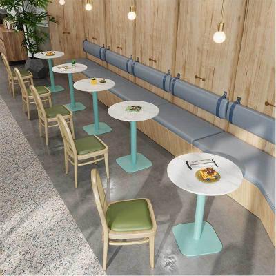 China Commercial Store Convertible Sofa Table Chair Barbecue Sofa Combination Bistro Restaurant Furniture Plaza Restaurant Table Chair for sale