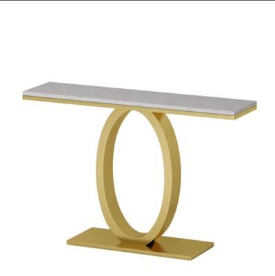 China Luxury Modern Minimalist Console Table (The Other) Adjustable Light Console Table Marble Iron for sale