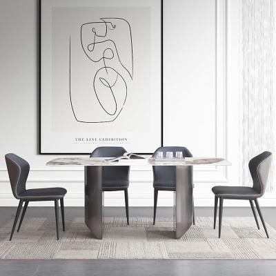 China New household marble top dining table (the other) adjustable wholesale rectangular marble dining table for sale