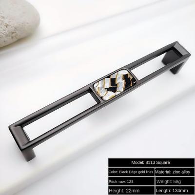 China Contemporary Zinc Alloy Nordic Modern Minimalist Cabinet Door Handle Drawer Wardrobe Handle for sale