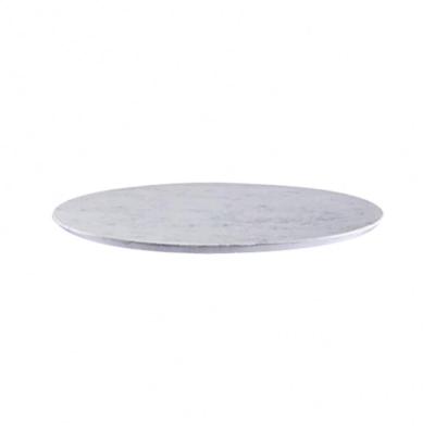 China Restaurant Cafe Modern Large White Artificial Marble Round Dining Table Top for sale