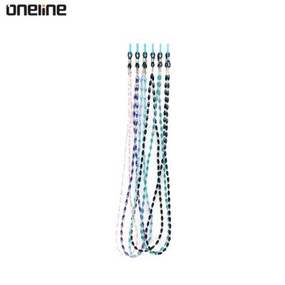 China Transparent Colorful Non-slip Beads Fashion Small Beads Large Metal Reading Glasses String Strings for sale