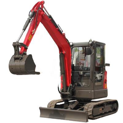 China Hotels FREE SHIPPING! 3.5 Ton Mini Excavator 1 Ton 2 Ton Kubota Engine Digger Excavator Mini Pelle Chinese Mini Small Excavator Machine for sale