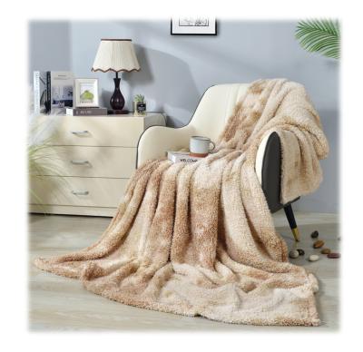 China 2020 New Design PORTABLE New Product Hot Trending Luxury Plush Printed Sherpa Plush Throw Blanket for sale