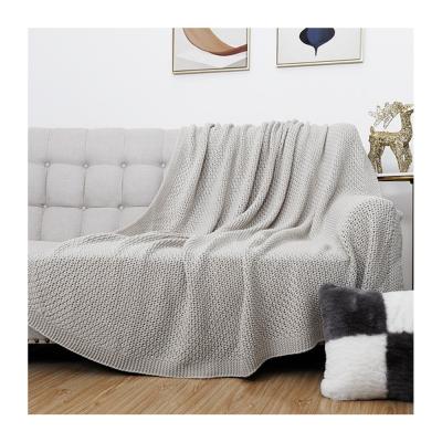 China Supplier Manufacturer Breathable Acrylic Wool Throw Blanket Acrylic kiniited Blanket for sale