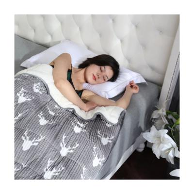 China Good Design Portable High Quality Winter Weighted Blanket Deep Warm Weighted Blanket for sale