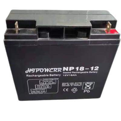 China Storage 12V18AH Rechargeable Solar Lead Acid Battery NP-18-12 NP18-12 for sale