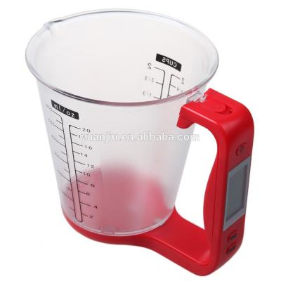 China Kitchen Measures 1000g/1g Digital LCD Measuring Cup Food Weight Scale For Kitchen Lab Medical Electronic Use for sale