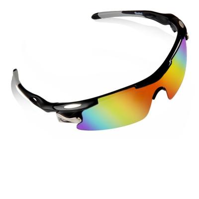 China Sports Sunglasses Sports Sunglasses With 5 Set Interchangeable Lenses For Running Cycling Fishing Driving Golf Baseball for sale