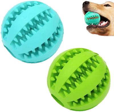 China Viable Dog Ball Toys for Pet Tooth Cleaning, Chewing, Fetching, IQ Treat Ball Food Dispensing Toys, 7cm for sale