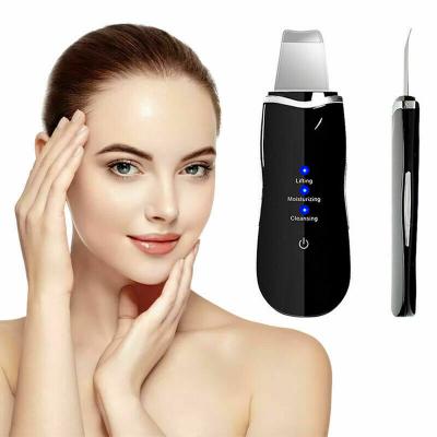 China Ultrasonic Beauty Machine Beauty Salon Ion Skin Spatula Skin Scrubber DEEP CLEANING Ultrasonic Facial Scrubber for sale