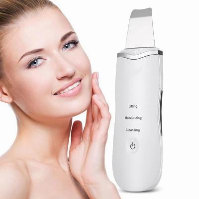 China Professional Portable Beauty Machine Sonic Spatula Face Ionic Peeling Ultrasonic Facial Skin Scrubber DEEP CLEANING for sale