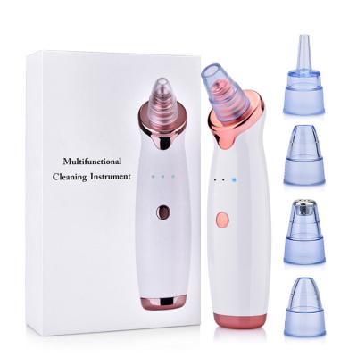 China YI Er Acne Treatment 5 In 1 USB Rechargeable Electric Facial Pore Blackhead Remover Cleaner Vacuum for sale