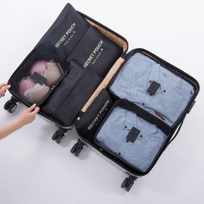 China Fashion Stylish 7pcs Set Travel Clothing Underwear Organizer Cubes Multifunction Luggage Packing Bag Set For Women Men for sale