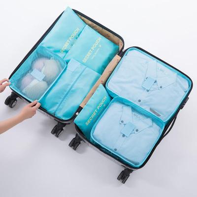 China Fashion Suitcase Storage Bag 7pcs Multifunctional Foldable Organizers Cubes Set Travel Baggage Organizer Luggage Storage Bags for sale