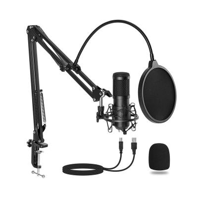 China Professional Gaming Cardioid Condenser Microphone Mic Kit USB Microphone Studio Table with Boom Arm for sale