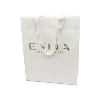 China Recyclable Custom Luxury Paper Tote Bag China Paper Shopping Bag With Logo Gift Bag For Birthday for sale