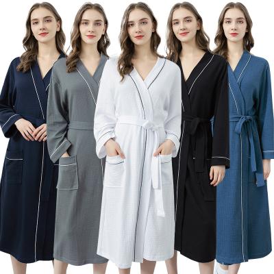 China Begonia Wholesale 2021 Hot Selling QUICK DRY Cotton Soft Material Over Knee Waist Woman Home Pajamas Wear Bathrobe for sale