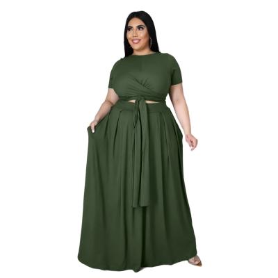 China Begonia 2021 Women Summer New Arrival Breathable Designer Plus Size Fashionable Loose Skirt Sets 2 Piece Set for sale