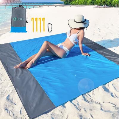 China Beach Picnic Sleeping Mat Pocket Sand Free Blanket Portable Outdoor Camping Tent Waterproof Ground Mattress for sale