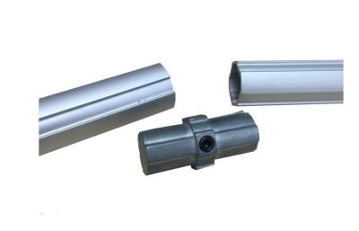 China Dark Gray Zine - alloy Metal Pipe Connectors Aluminum Tube Fittings for sale