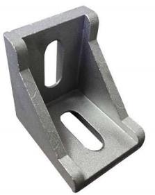 China Sandblasting Aluminum Corner Bracket Silver Aluminum Profile Connector D Bracket en venta