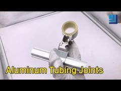 AL - 84 Aluminum Tubing Joints Sandblasting Located Accurately For Workbench