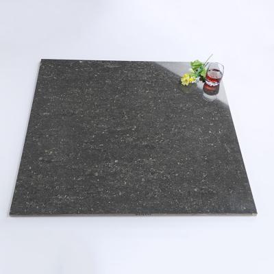 China Modern vitrified technique and dark gray color gray tiles family 60x60 with white spot polished floor tiles for sale