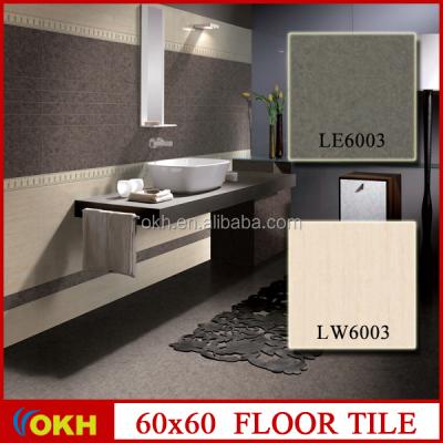 China Interior tiles lace vinyl hexagon matte finish vitrified floor tile with rough interlocking PVC floor tile from Vietnam for sale