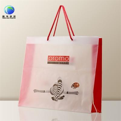 China New Design Cotton Shopping Rope Recyclable Handle Custom Plastic Bags for sale