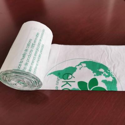 China 100% EN13432 100% Biodegradable Cornstarch Waste Bag Biodegradable White Plastic Bags for sale