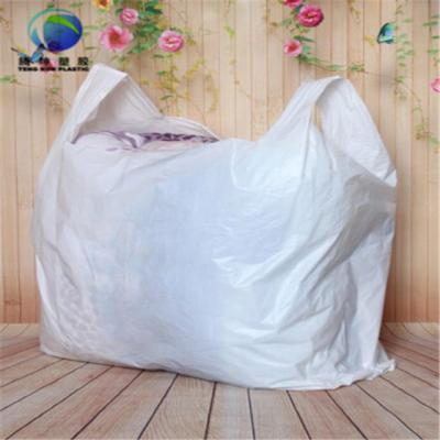 China Disposable plastic bags wholesale 100% biodegradable cornstarch and PLA supermarket plastic T-shirt bags for sale