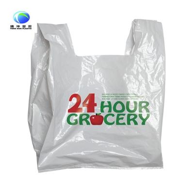 China Customized Logo Disposable Portable Plastic Shopping Bag Biodegradable Eco - Friendly Bag for sale