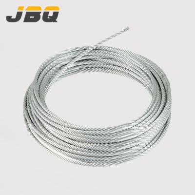 China Stainless Steel JBQ SS Stainless Steel Wire Rope 7*19 7*7 1*19 Wire Rope for sale