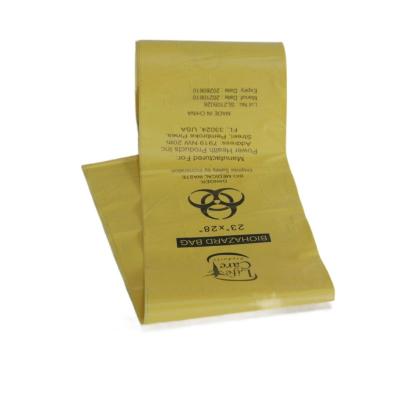 China HDPE Large Capacity Biohazardous Disposal Medical Waste Plastic Garbage Bags for sale