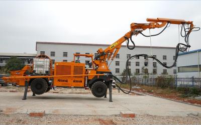 China Diesel Robotic Shotcrete Machine Wireless Remote Control Rotate 360 Degree PLC Mode for sale