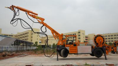 China Onboard Air Compressor Underground Concrete Sprayer With Rigid Chassis for sale