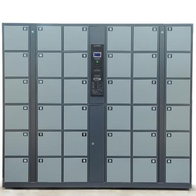 China Cold Rolled Steel Metal Waterproof 24 Doors Smart Electronic Barcode Smart Outdoor Parcel Storage Lockers for sale