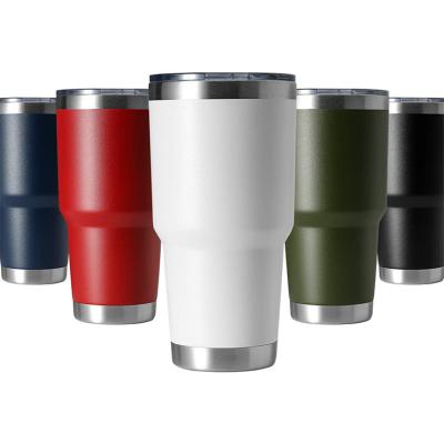 China Viable Vacuum 18/8 Stainless Steel Wall Tumbler Insulated Car Coffee Travel Mug Double Tumbler Cups for sale