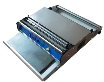 China Beverage Cling Manual Tray Film Wrapping Sealer , Manual Feeding Tray Sealing Machine for sale